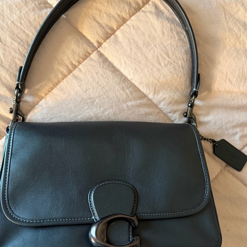 Black Leather Shoulder Bag